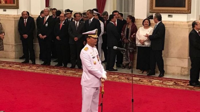 Laksamana Siwi Sukma Adji saat dilantik Presiden Joko Widodo. (Foto: Istimewa)