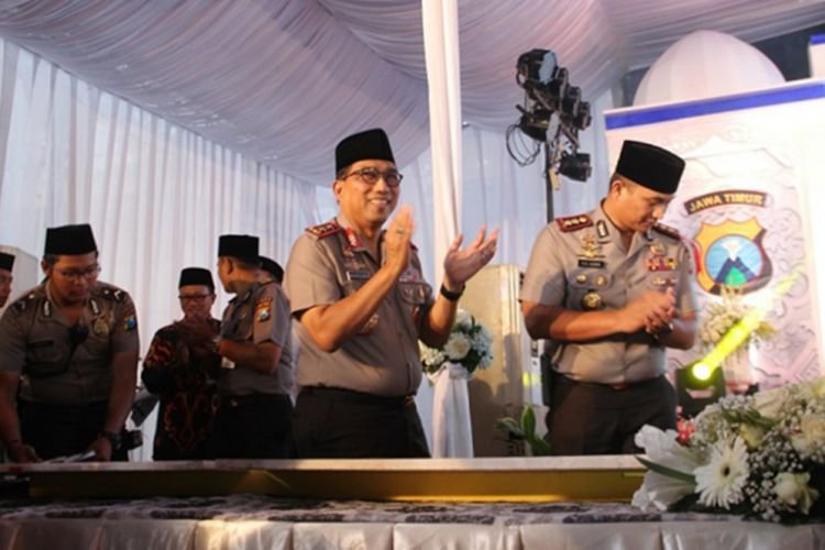 Kapolda Jatim Irjen Pol Machfud Arifin dalam safari ramadhan di Polres Malang, Rabu, 23 Mei 2018