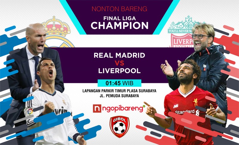 Nobar final liga Champions. (ilustrasi ngopibareng)