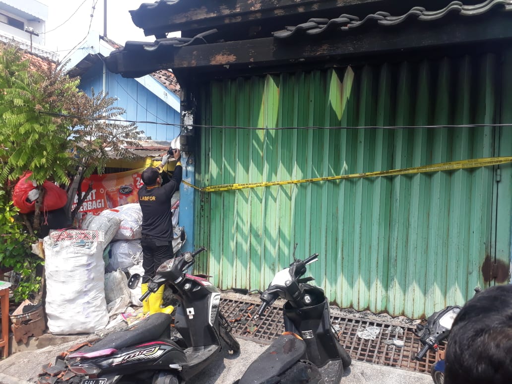 Lokasi rumah kenakaran di Kebalen Surabaya, (foto: ngopibareng)