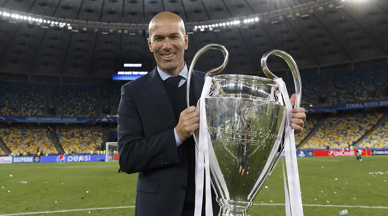 Zinedine Zidane pelatih pertama Perancis yang berhasil memenangi Liga Champions. foto: AFP.