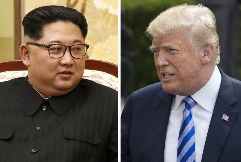 Kim Jong Un dan Donald Trump.