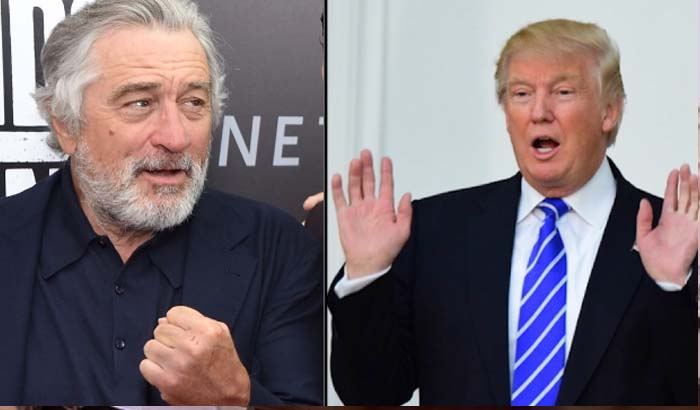 Robert De Niro (kiri) dan Presiden Donald Trump, saling mengejek. (foto: someecards)