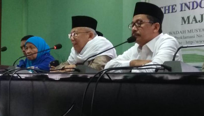 ISLAM DAMAI: Ketua Umum MUI Pusat KH Ma'ruf Amin, bersama Zainut Tauhid Sa'adi. (foto: ist)
