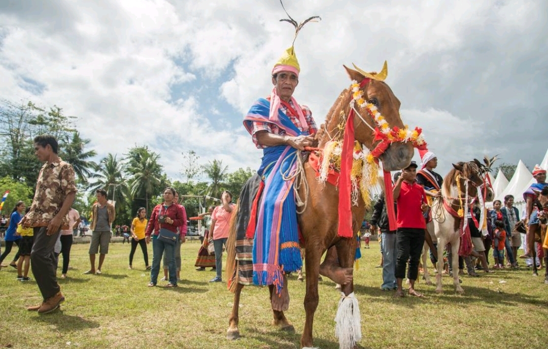 Seperti Koboi, Parade 1001 Kuda Sandelwood di Sumba. foto:Raiyani Muharamah