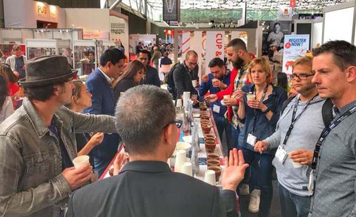  Suasana di World of Coffee (WoC), Amsterdam, Belanda, yang berlangsung dari  21 hingga 23 Juni 2018. (foto: afp)