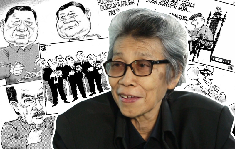 Tokoh pers senior yang juga kartunis kawakan, Gerardus Mayela Sudarta. (Foto: Kompas)