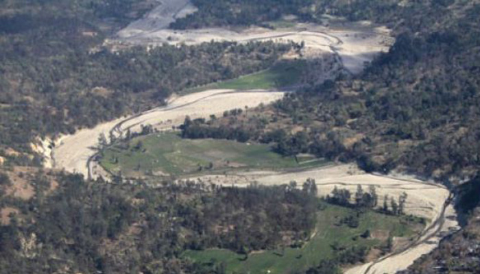 Arsip Foto. Foto aerial sungai yang kering di wilayah NTT. (Foto: Antara)