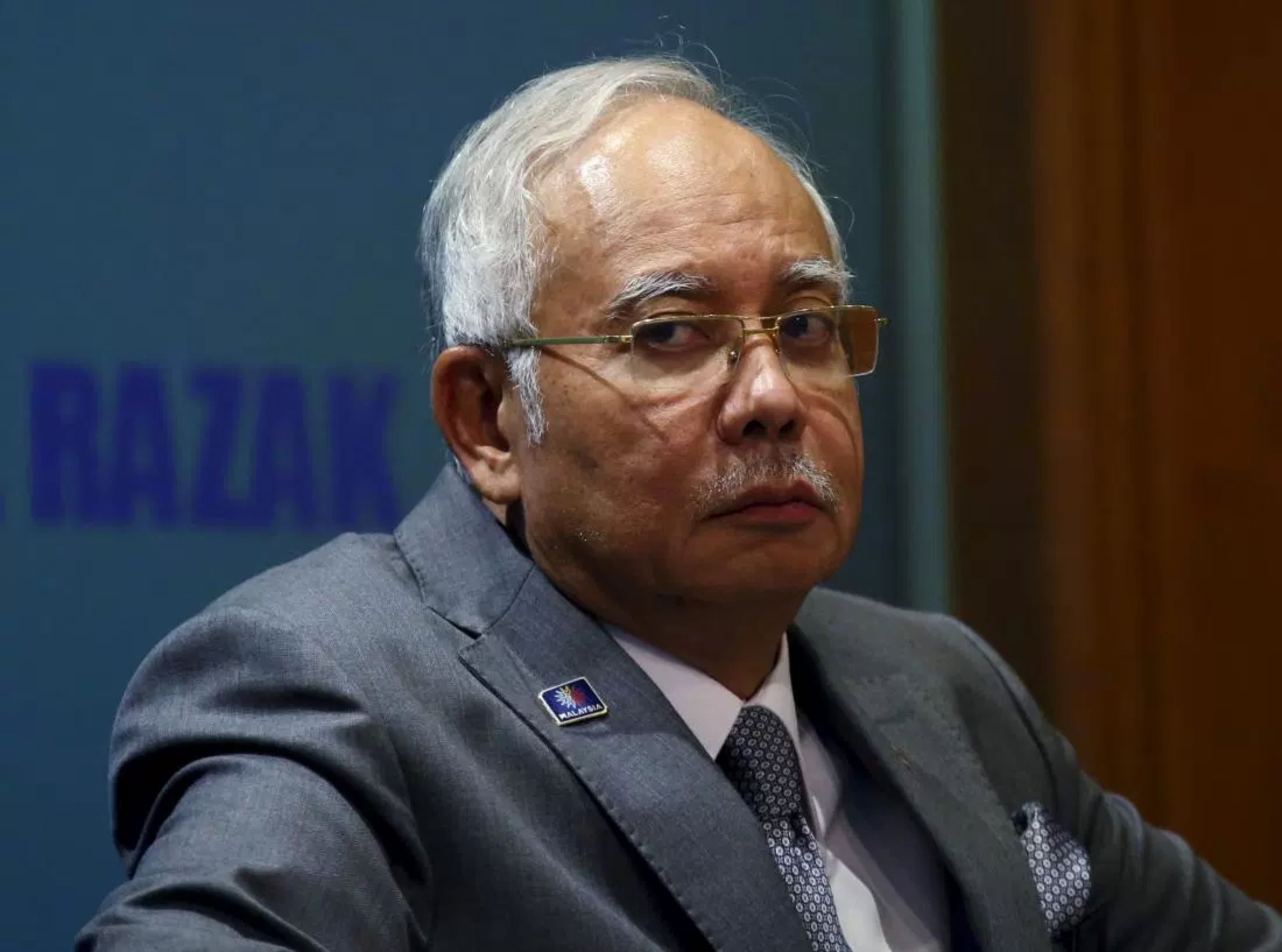 Mantan Perdana Menteri (PM) Najib Razak diduga terkait kasus megakorupsi 1Malaysia Development Berhad (1MDB).