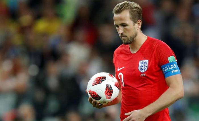 Harry Kane, kapten tim Inggris untuk sementara di posisi teratas daftar pencetak gol Piala Dunia 2018. (foto: afp)