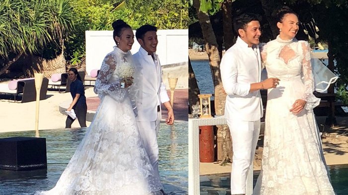 Pasangan Nadine Chandrawinata dan Dimas Anggara menikah di tanggal cantik, 7-7-2018 di Kepulauan Gili, Lombok, NTB.