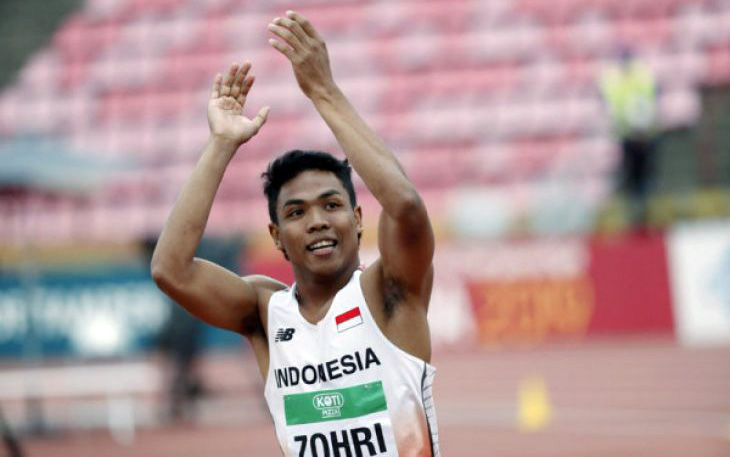 Lalu Mohammad Zohri, atlit asal Lombok, Nusa Tenggara Barat menjuarai lari 100 putra U-20 di Kejuaraan Dunia Atletik U-20 di Finlandia, 11 Juli 2018. (Foto: Reuters)