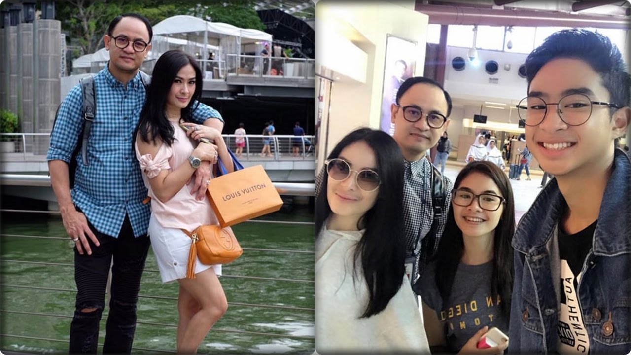 Iis Dahlia liburan bareng keluarga di Singapura.