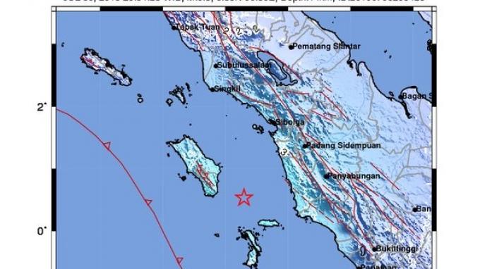 Gempa yang mengguncang Nias tidak menimbulkan potensi tsunami. 