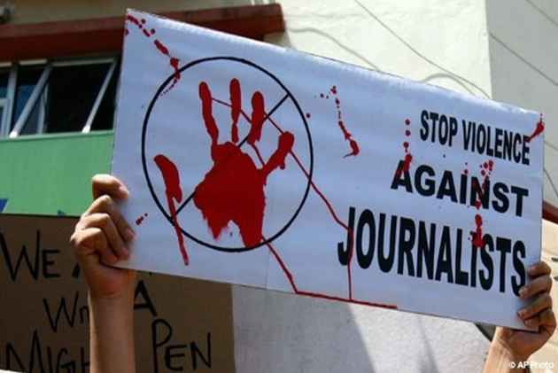 Ilustrasi kampanye stop kekerasan terhadap jurnalis. (Foto: Outlook India)