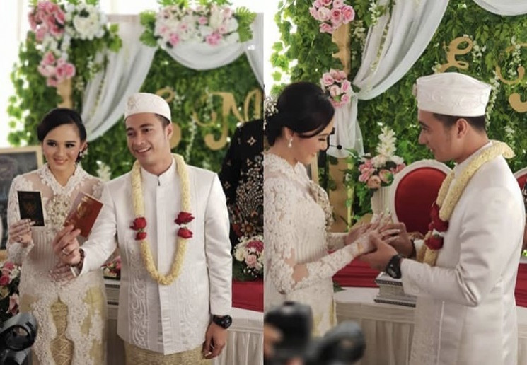 Pasangan Eza Gionino dan Meiza Aulia Coritha menikah pada 22 Juli 2018. Foto: IG/lambe_turah.