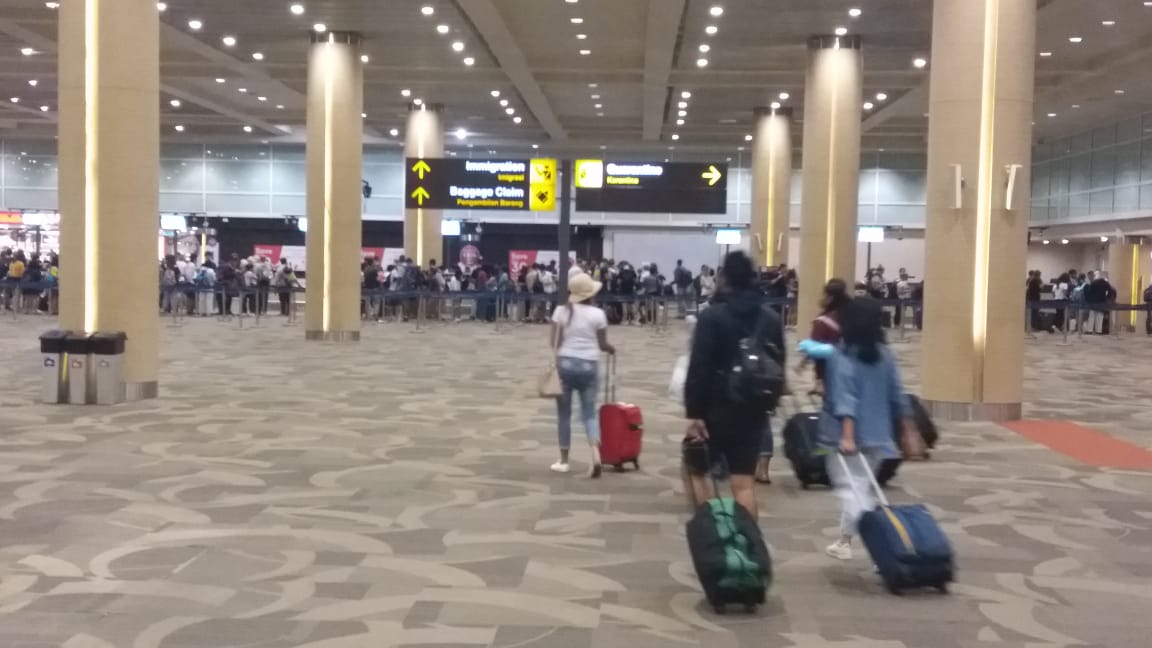 Suasana Bandara Lombok mulai normal kembali. Foto : Angkasa Pura