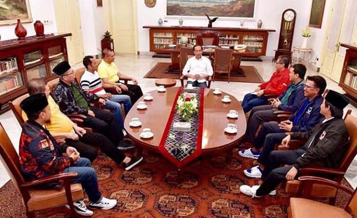 Sembilan Sekjen partai pendukung Jokowi diundang ke Istana Bogor beberapa waktu lalu. (foto: dok.bisnis jakarta)
