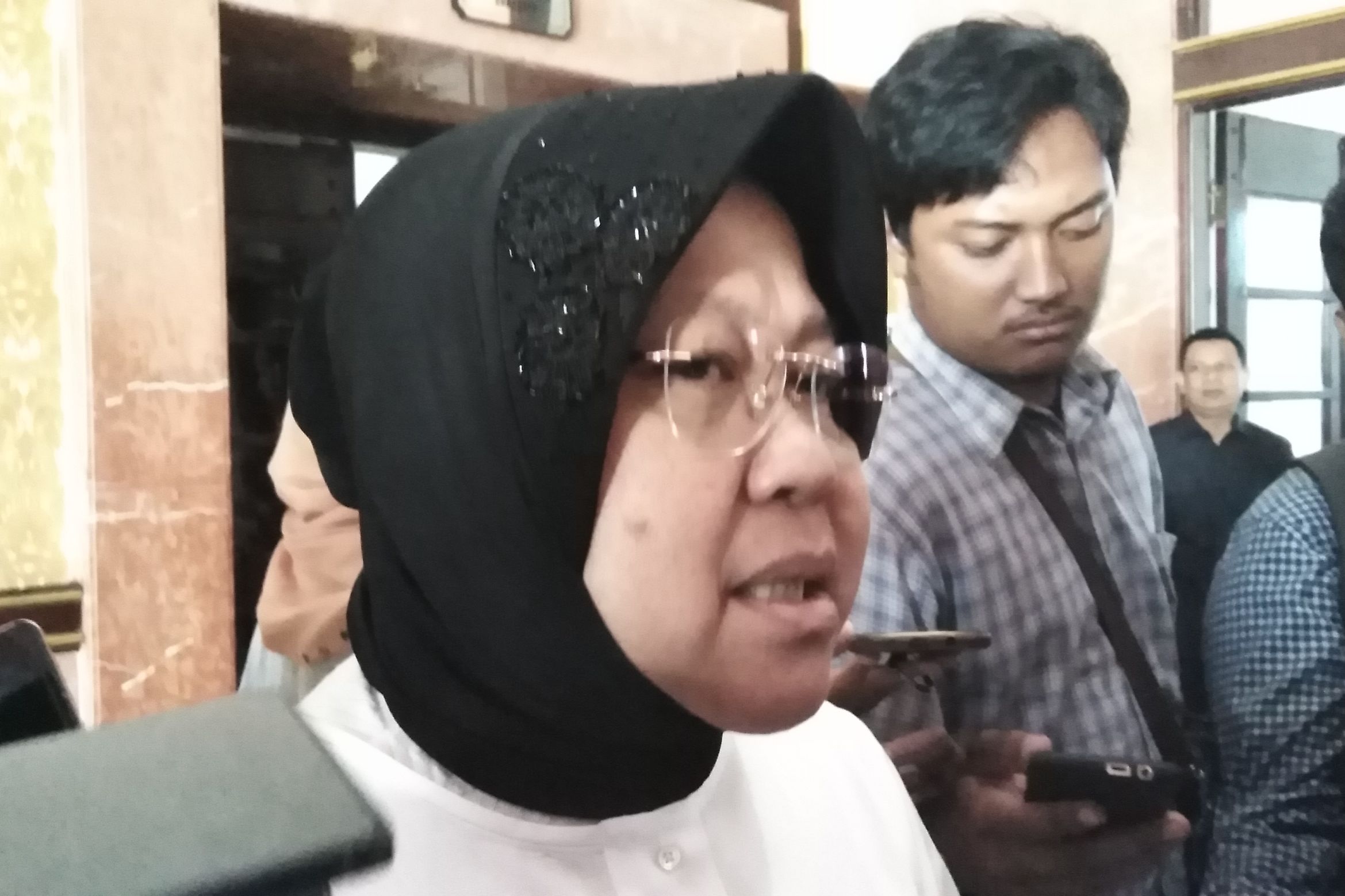 Wali Kota Surabaya Tri Rismaharini saat ditemui di ruang kerjanya, Selasa, 7 Agustus 2018. (Foto: Farid /ngopibareng.id) 