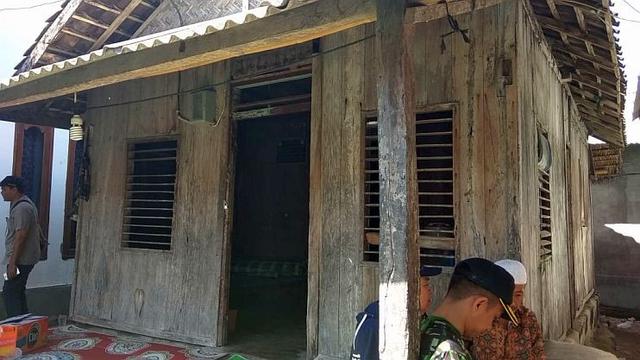 Rumah Zohri di Dusun Karang Pangsor, Pamenang, Lombok Utara. Foto : Antara