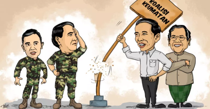 Kok tertukar, faktor representasi keumatan justru di Poros Jokowi? (Ilustrasi: Hersubenoarief.com) 