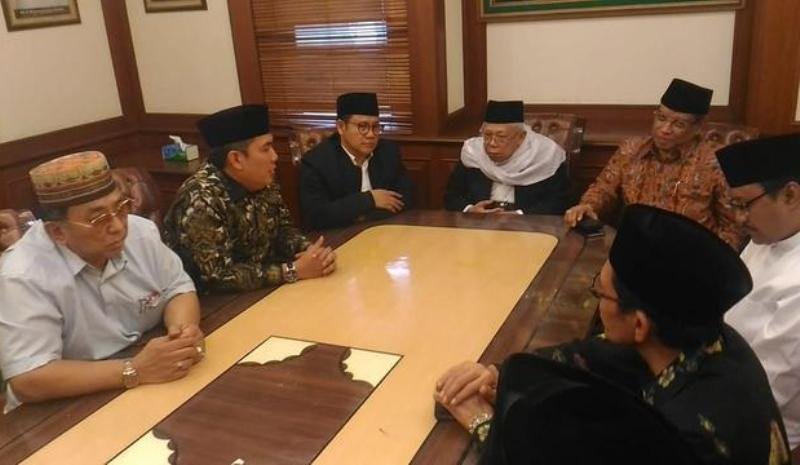 RAPAT: Rais Am PBNU KH Ma'ruf Amin dan KH Said Aqil Siroj, saat rapat di PBNU, Jakarta, Rabu 8 Agustus 2018. (foto: pbnu for ngopibareng.id)