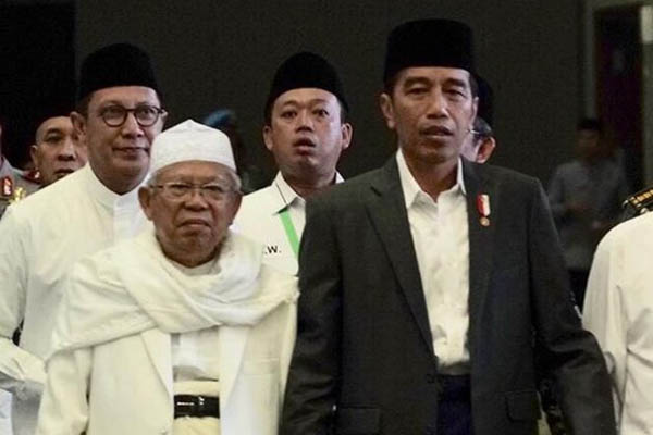 KH. Ma'ruf Amin bersama Presiden Joko Widodo dalam sebuah kesempatan. (Foto: Istimewa)