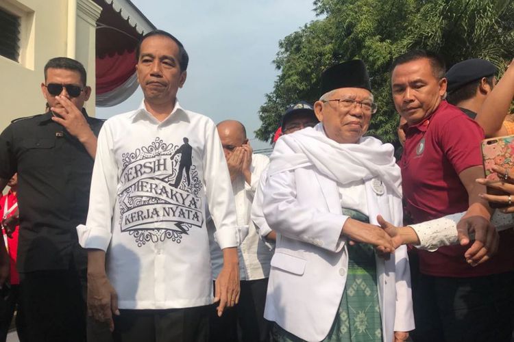 Joko Widodo dan KH Ma'ruf Amin mendaftar ke KPU. Foto : Istimewa