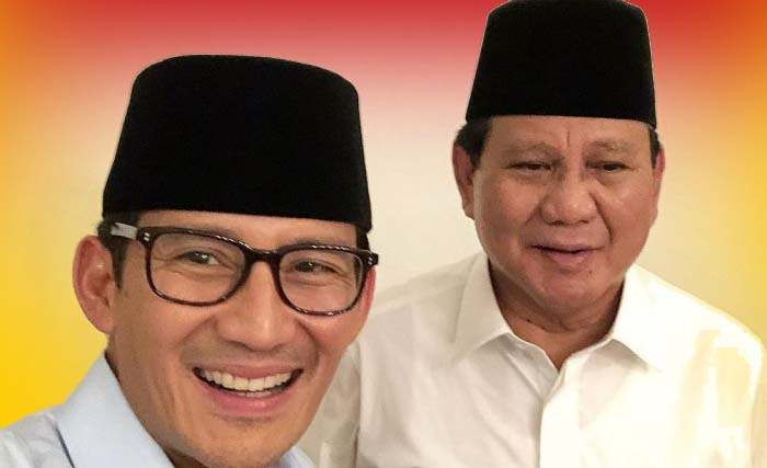 Prabowo Subianto dan Sandiaga Uno. (foto: dok kricom)