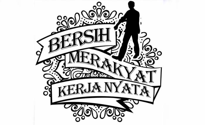 Desain baju yang dikenakan Jokowi saat mendaftar ke KPU hari Jumat 10 Agustus kemarin, "Bersih, Merakyat, Kerja Nyata." 