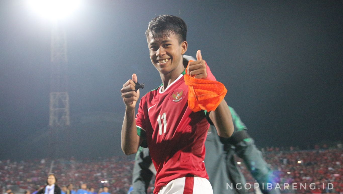Bintang Timnas Indonesia U-16, Muhammas Supriadi. (Foto: Haris/ngopibareng.id)