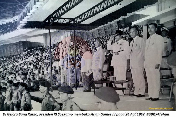 Pembukaan Asian Games 1962. Foto : Kemenpora
