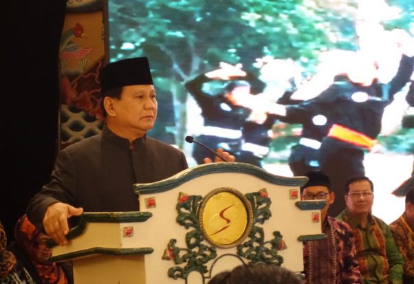 PEMBICARA: Prabowo Subianto, pembicara kunci bedah buku 