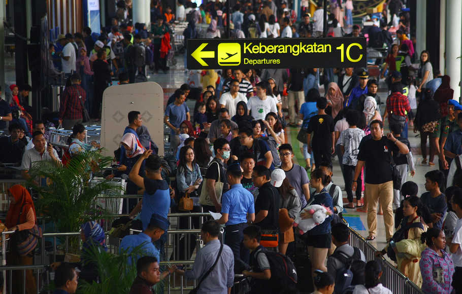 Suasana Bandara Soekarno Hatta, Kota Tangerang, Banten, saat kepulangan para atlet asing di Asian Games 2018.