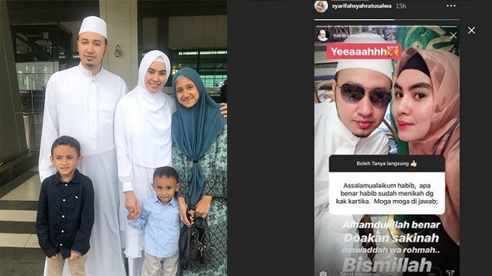 pasangan Kartika Putri dan Habib Usman muncul berdua di muka umum untuk pertama kalinya