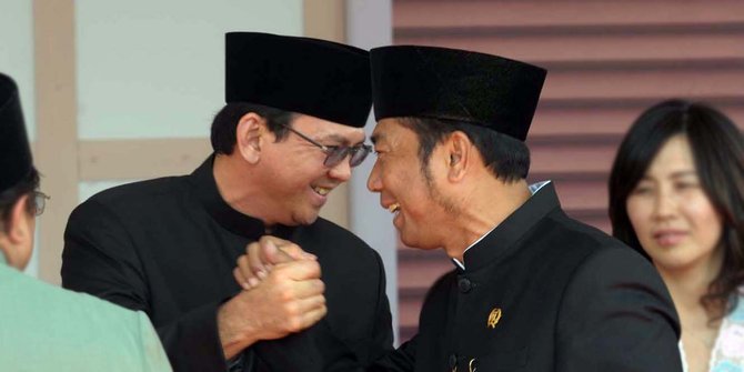 mantan Gubernur DKI Jakarta Basuki Tjahaja Purnama (Ahok) dan Wakil Ketua DPRD DKI Jakarta Abraham Lunggana (Lulung).