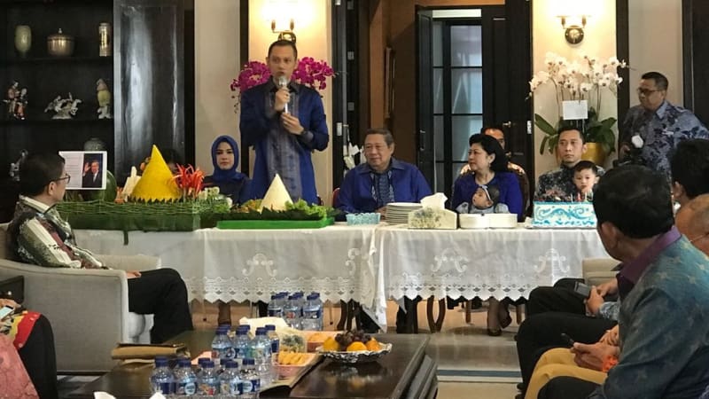 Perayaan ulang tahun Presiden ke-6 Indonesia Susilo Bambang Yudhoyono (SBY) ke-69, Minggu 9 September 2018.