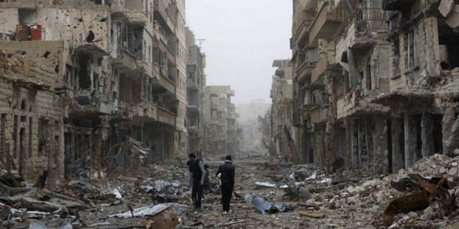 Sebuah kota di Suriah yang hancur akibat peperangan. Foto : dream.com