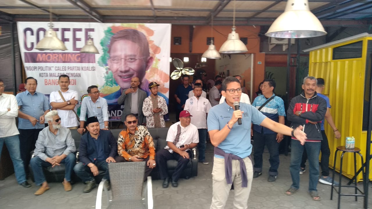Sandiaga Uno saat berkunjung ke Malang, Rabu 12 September 2017