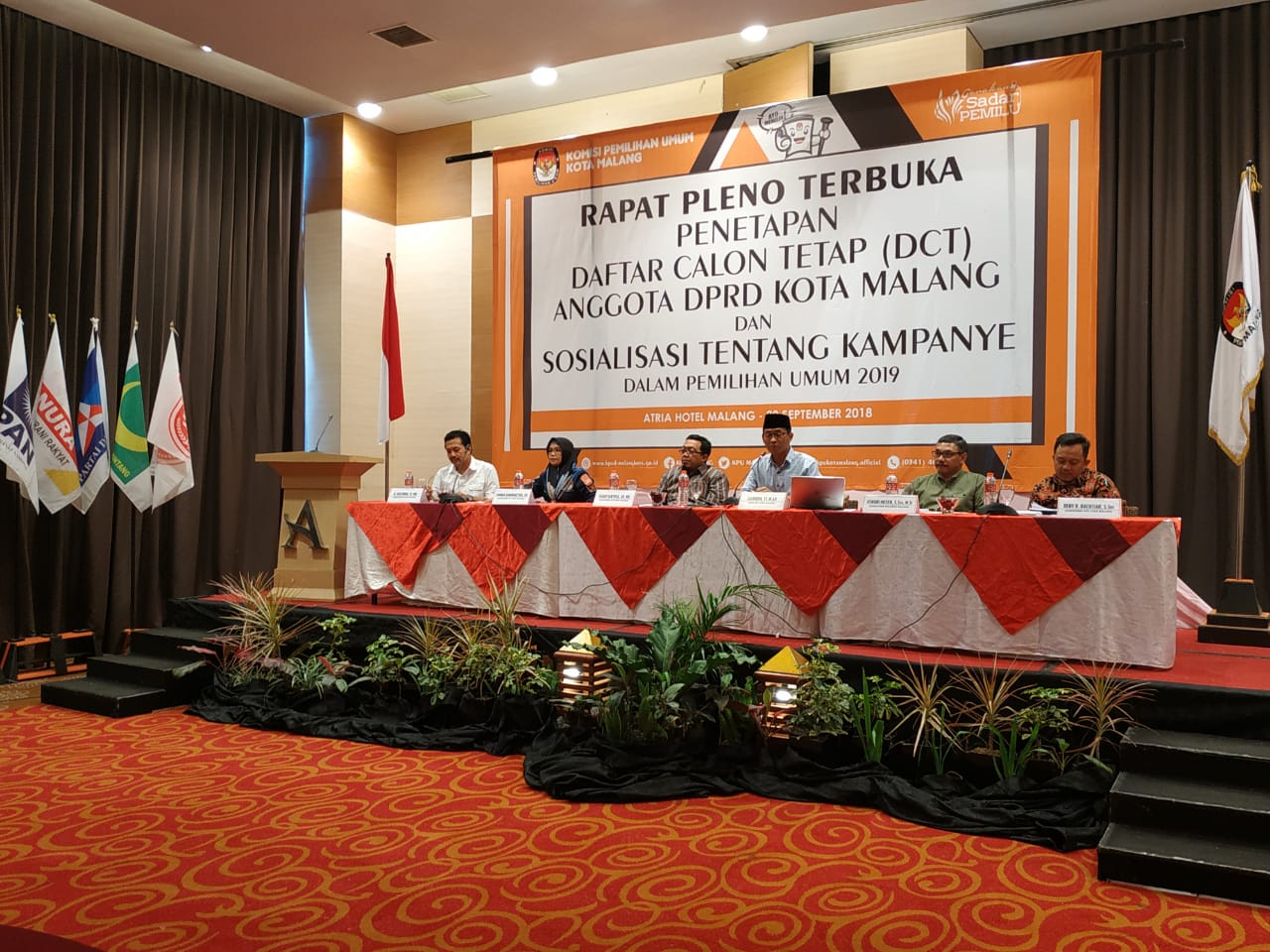 Rapat Pleno Terbuka Penetapan DCT anggota DPRD Kota Malang.
