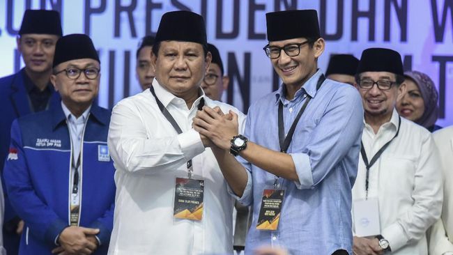Pasangan Prabowo-Sandiaga. Foto: dok/antara