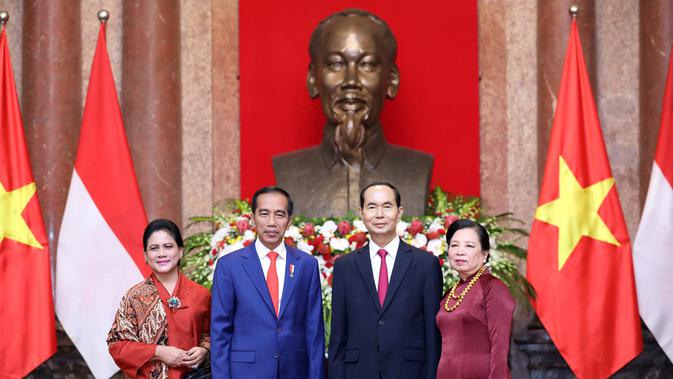 Pertemuan terakhir Presiden Jokowi dengan mendiang Presiden Vietnam Tran Dai Quang.