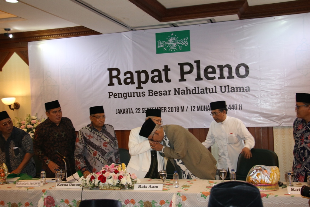 PENETAPAN: Rapat Pleno Pengurus Besar Nahdlatul Ulama, di Jakarta, Sabtu 22 September. 2018. (foto: ngopibareng.id)