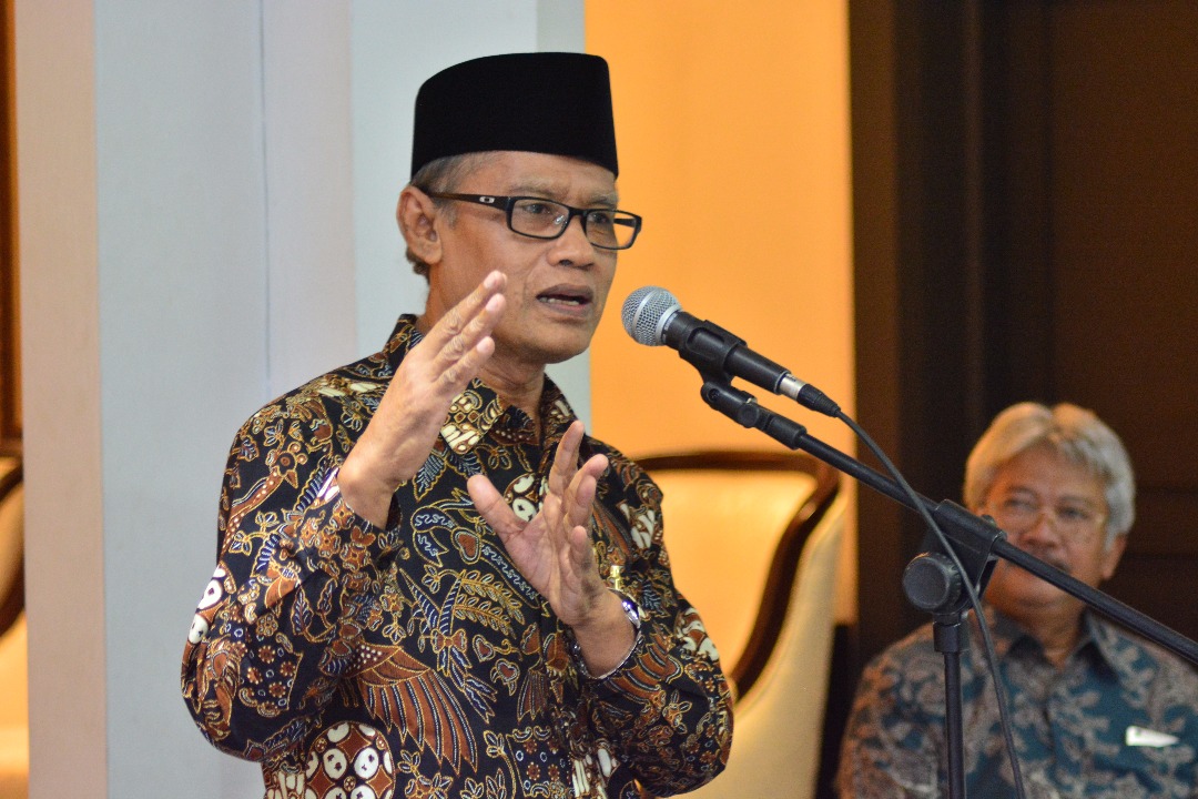 TAUSIYAH: Ketua Umum Pimpinan Pusat Muhammadiyah, Haedar Nashir. (foto: md for ngopibareng.id)