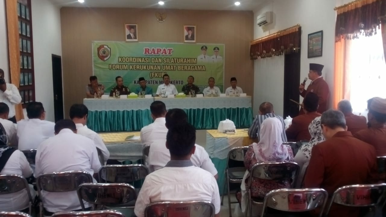 Suasana Rakor & Silaturahmi Forum Kerukunan Umat Beragama Kabupaten Mojokerto
