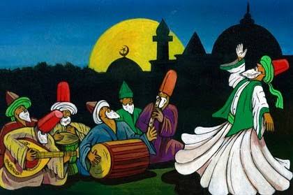 Musik para sufi dalam ilustrasi. Ilustrasi:Istimewa