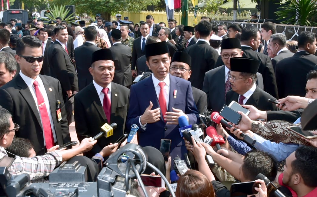 KETERANGAN: Presiden Joko Widodo memberi keterangan pers. (foto: setneg for ngopibareng.id)