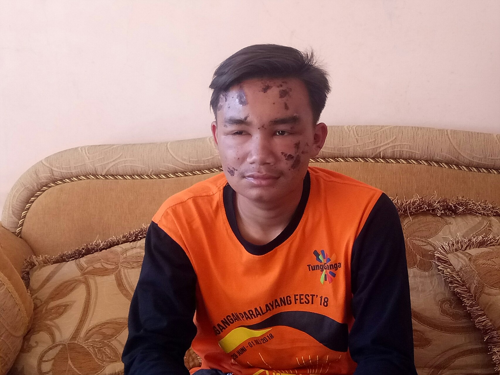 Viki Mahardika, salah satu atlet paralayang Jawa Timur yang selamat dari gempa di Palu, Sulawesi Tengah (Sulteng)