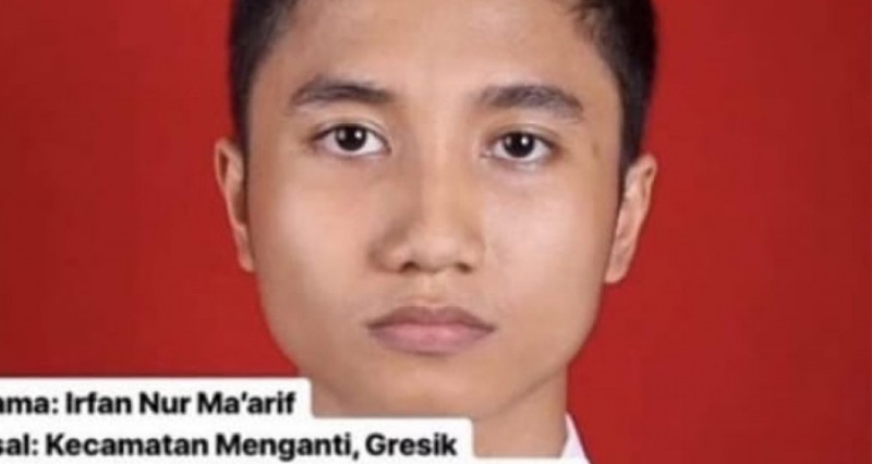 Irfan Nur Ma'arif mahasiswa ITS yang dikabarkan hilang. Foto: Istimewa