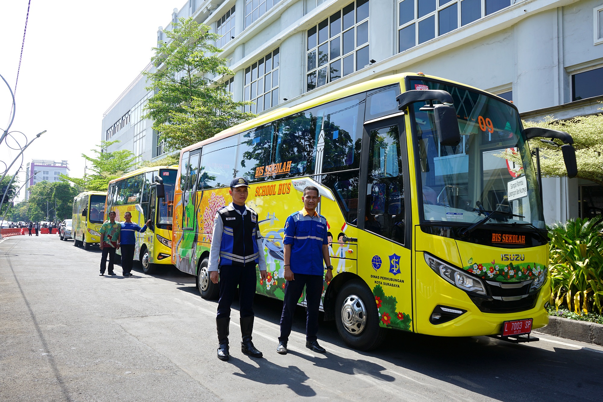 Peresmian bus sekolah, di Siola Surabaya, Kamis, 4 Oktober 2018, kemarin.